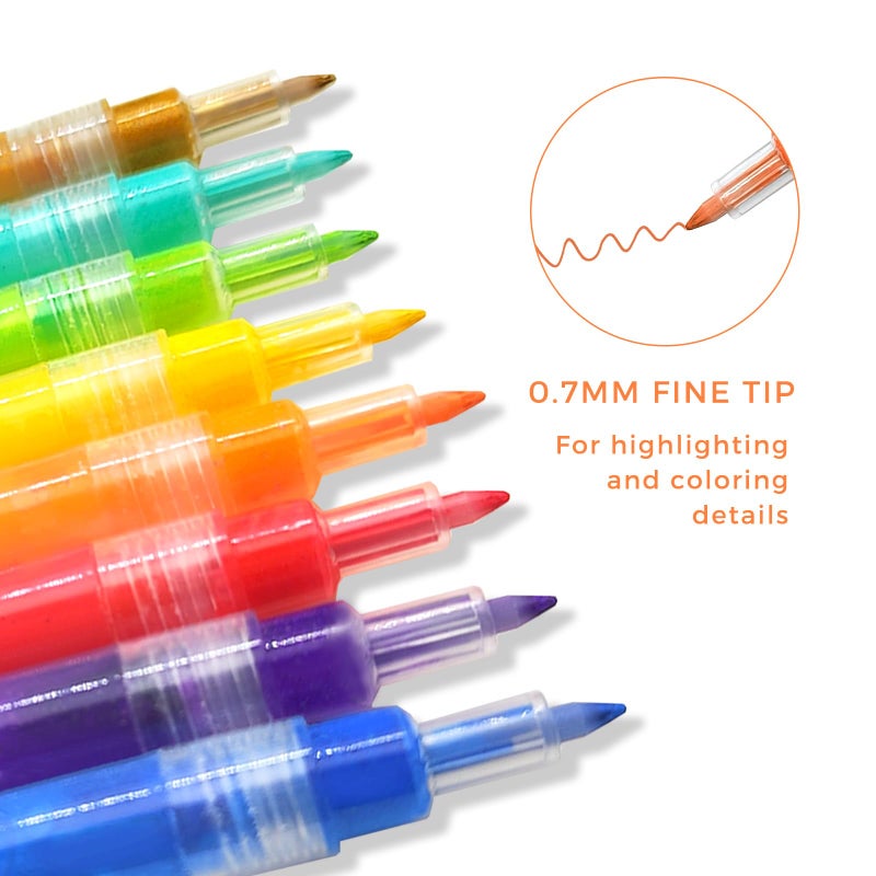 Artecho Acrylic Paint Markers 36 Colors 0.7mm Extra Fine Tip Paint Pens for Rock Painting, Ceramic, Fabric, Canvas, Wood, Glass, Art Supplies - Image 3