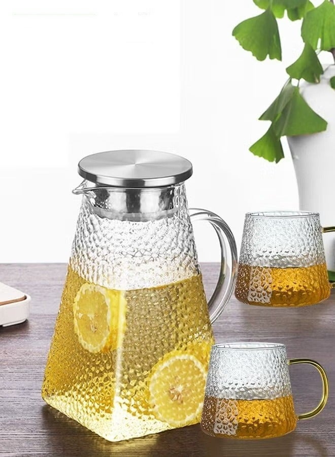 ميكسد مجموعة زجاج البورسليكات إبريق الشاي مجموعة زجاج البورسليكات إبريق الشاي مجموعة زجاج البورسليكات عالية المقاومة للحرارة الباردة إبريق الشاي - Image 4