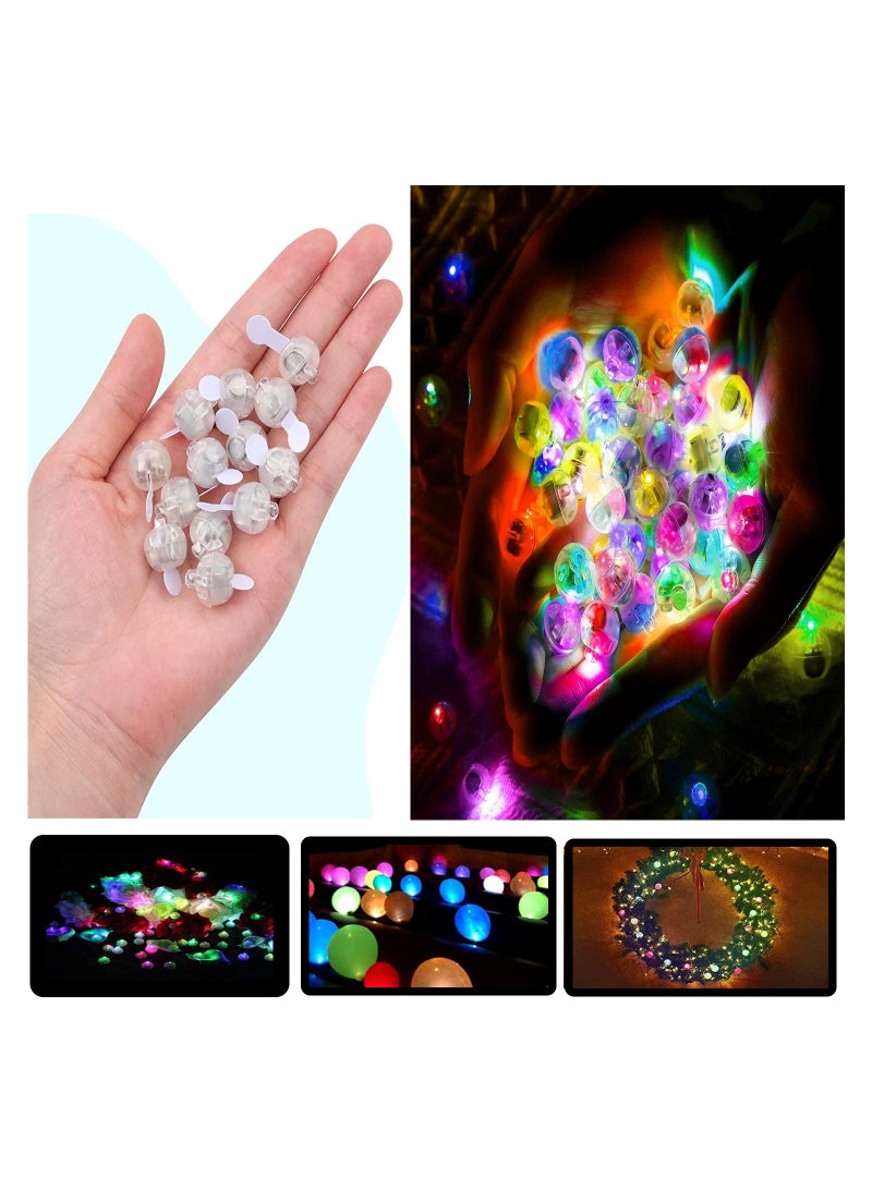 JOLLITY LLC Multicolor LED Balloon Light Colored Round Flash Mini Ball for Paper Lantern Indoor Outdoor Party Event Fun Birthday Baby Shower Anniversary Party Wedding Decorations (50 pcs) - Image 1