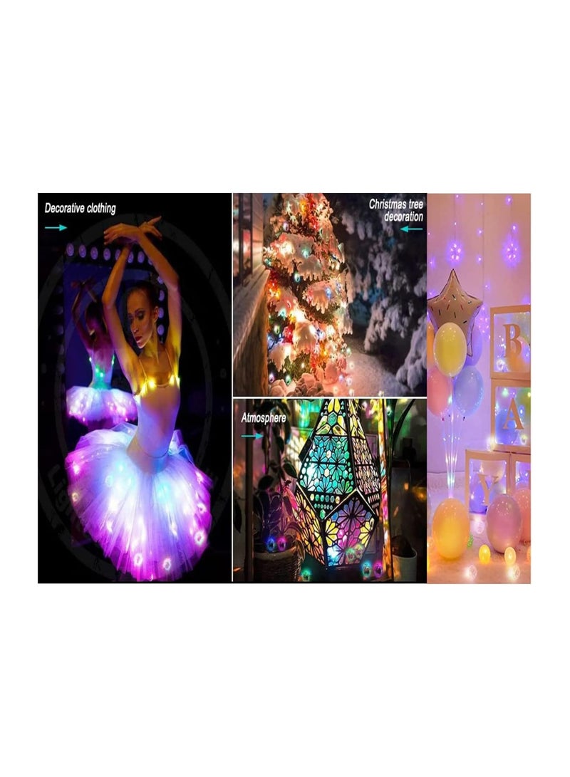 JOLLITY LLC Multicolor LED Balloon Light Colored Round Flash Mini Ball for Paper Lantern Indoor Outdoor Party Event Fun Birthday Baby Shower Anniversary Party Wedding Decorations (50 pcs) - Image 3