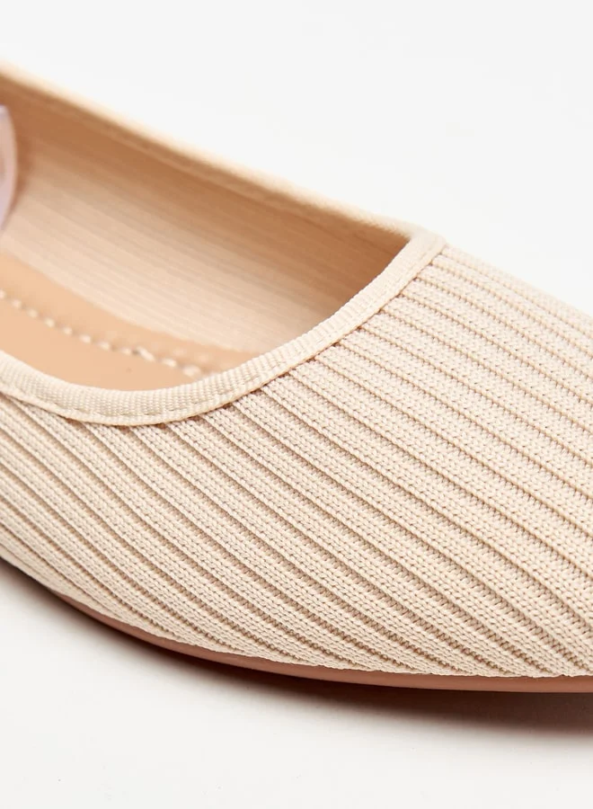 سيليست Women's Textured Square Toe Ballerina Shoes