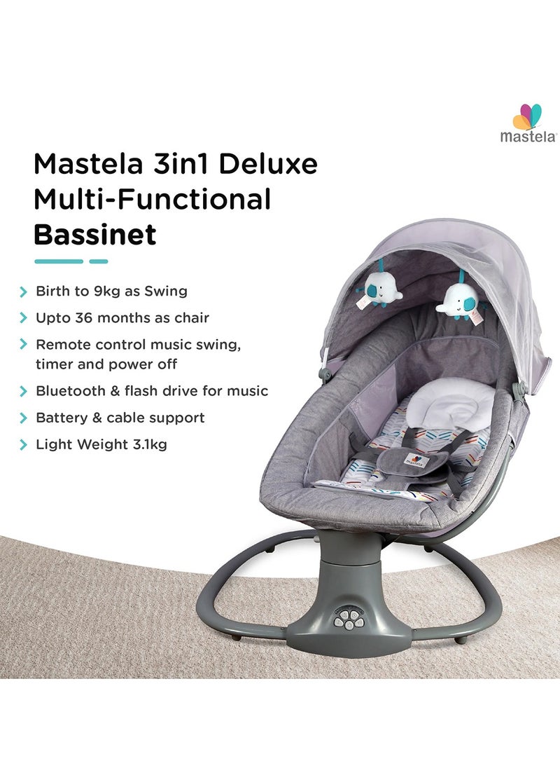 3-In-1 Multi-Functional Baby Bassinet Swings With Remote Control And 5 Adjustable Speeds, Upto 36 Months, Grey - pzsku/Z48417CC68EFDC666E70CZ/45/_/1739066204/e86b5633-0f8e-4119-b45d-2ea1f168a7e0