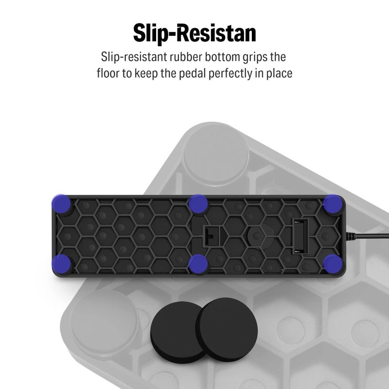 Donner DSP-003 Sustain Pedal, Universal Keyboard Piano Pedal for Digital Piano/MIDI Keyboard/Electronic Piano/Synthesizer, With Polarity Switch, 1/4"(6.35 mm) Jack, 63'' (1.6m) Cable, Straight - Image 5