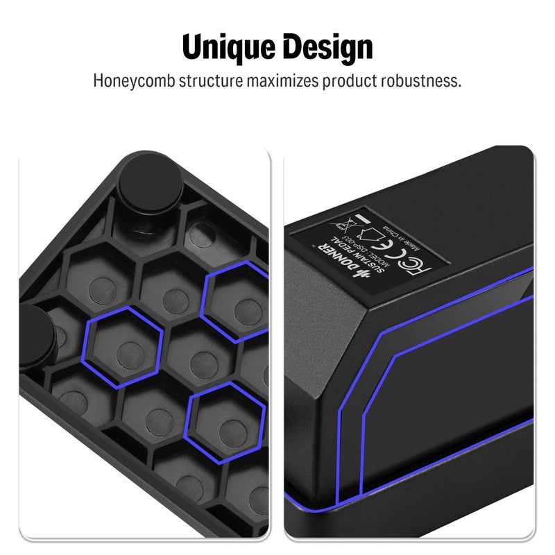 Donner دواسة الاستدامة Donner DSP-003، دواسة بيانو عالمية للبيانو الرقمي/لوحة مفاتيح MIDI/بيانو إلكتروني/سينثسايزر، مع مفتاح القطبية، جاك 1/4" (6.35 مم)، كابل بطول 63" (1.6 م)، مستقيم - Image 4