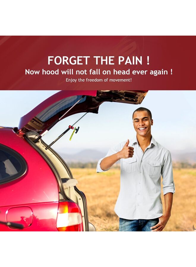 LAMAY 4PCS Car Hood Prop Struts Clamp Hood Strut Clamp with Brass Tip, Spark Plug Caliper and Car Hood Prop Rod Tool 2-in-1 Tool, 14mm Spark Plug Gap tool, Hood Lift Support Clip, Car Hood Cl - Image 3