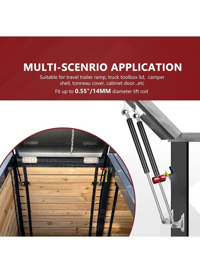 LAMAY 4PCS Car Hood Prop Struts Clamp Hood Strut Clamp with Brass Tip, Spark Plug Caliper and Car Hood Prop Rod Tool 2-in-1 Tool, 14mm Spark Plug Gap tool, Hood Lift Support Clip, Car Hood Cl - Image 5