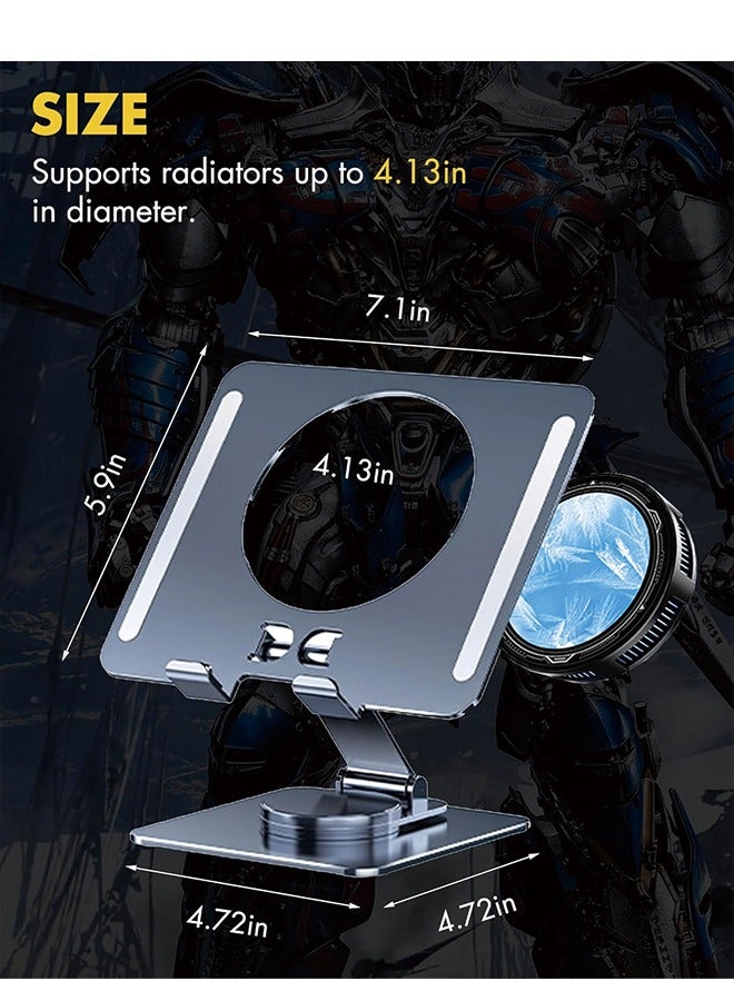 iPad Cooler,Magnetic Tablet Cooler for ipad/Surface pro/Samsung Tab,Universal Radiator with Temperature Display for Mobile Gaming,Tiktok Live Streaming(Including Tablet stand Holder) - Image 2