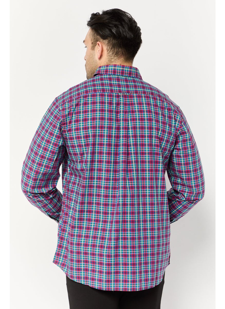 La Martina Men Tailored Fit Embroidered Logo Long Sleeve Casual Shirt, Multicolor  - Image 3