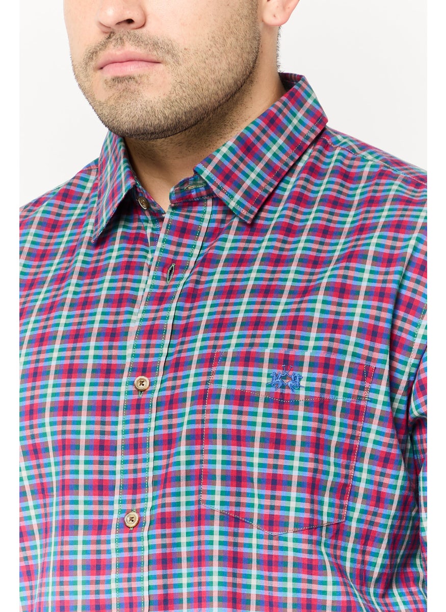 La Martina Men Tailored Fit Embroidered Logo Long Sleeve Casual Shirt, Multicolor  - Image 4