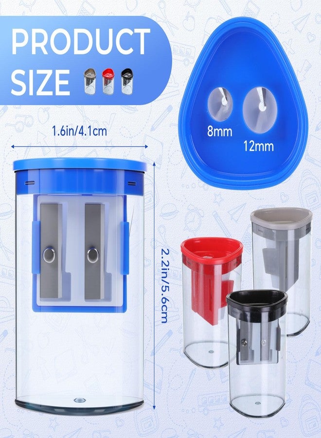 YooNotee 48 Pack Pencil Sharpeners Bulk Dual Hole Manual Pencil Sharpener Portable Handheld Design for Classroom Students Teachers Back to School Supplies Office Home Use 4 Colors - Image 2