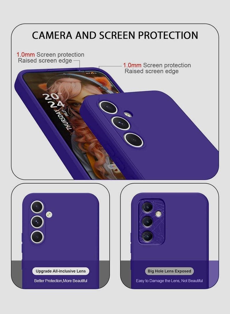 Wtech Samsung Galaxy S24 FE 5G 2024 Premium Liquid Silicone Case Cover Eggplant Purple - Image 2