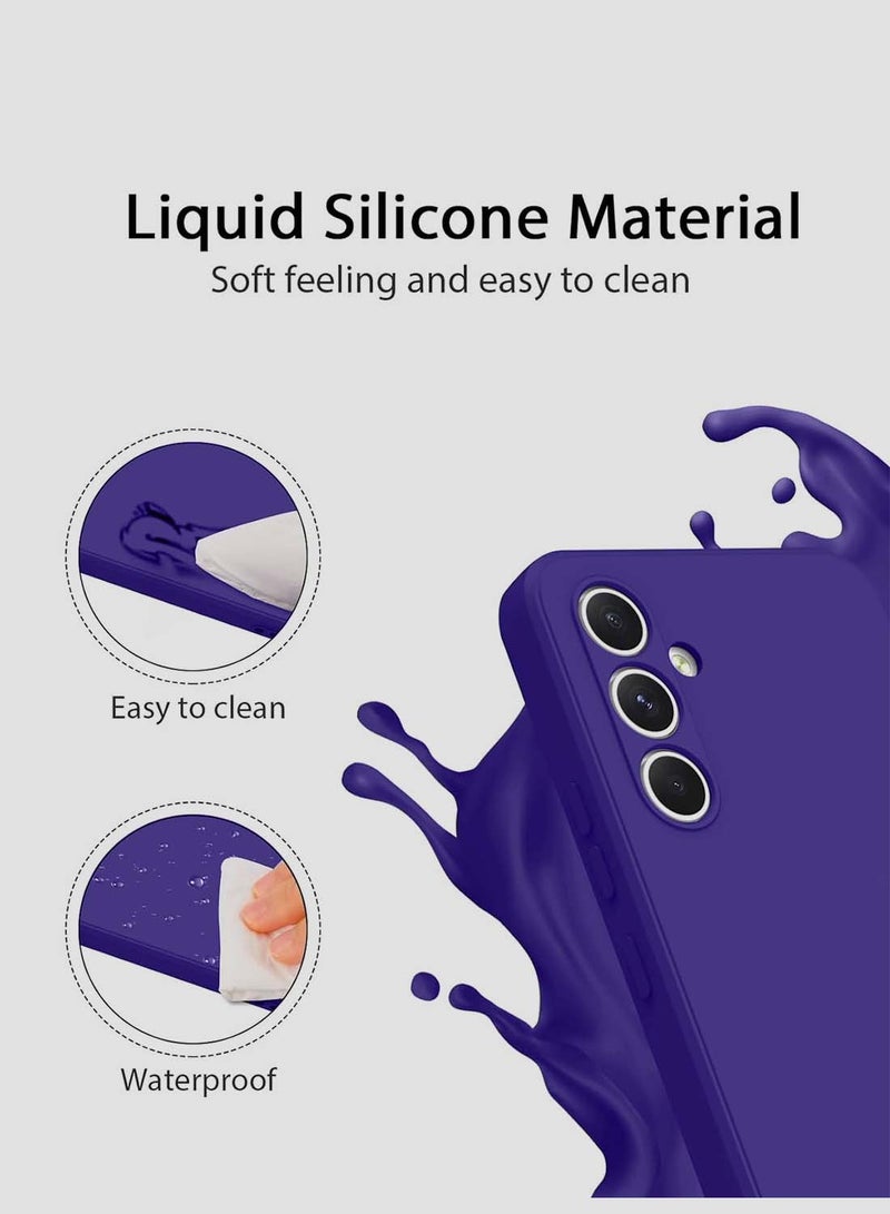 Wtech Samsung Galaxy S24 FE 5G 2024 Premium Liquid Silicone Case Cover Eggplant Purple - Image 3