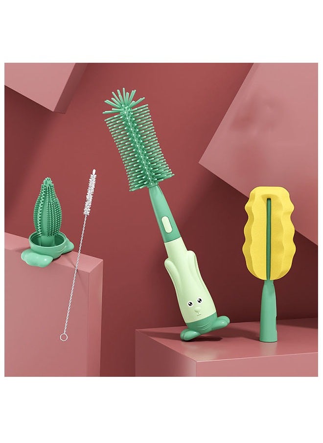 ZCM-HAPPY - 4-Piece Bottle Cleaning Brush Set for Cleaning Baby Bottles, Pacifiers, Sports Bottles, Vases and Glassware - Image 1