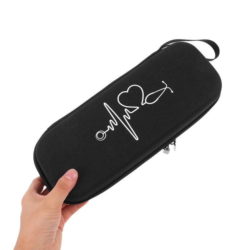 2pcs Hard EVA Stethoscope Case Portable Monitoring Stethoscope Carrying Bag Shockproof Travel Storage Bag with Mesh Pockets for - Image 3