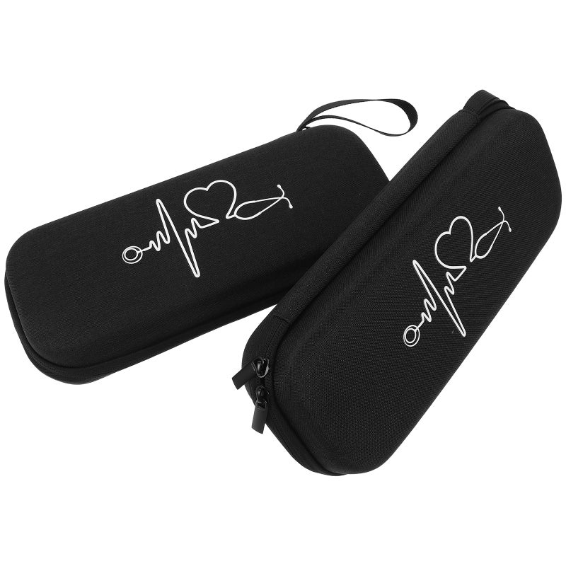 2pcs Hard EVA Stethoscope Case Portable Monitoring Stethoscope Carrying Bag Shockproof Travel Storage Bag with Mesh Pockets for - Image 4