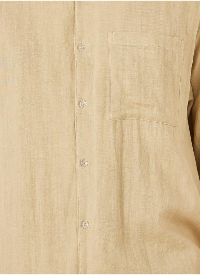 Styli Solid Short Sleeve Relaxed Fit Shirt and Shorts Co-Ords  - Image 3
