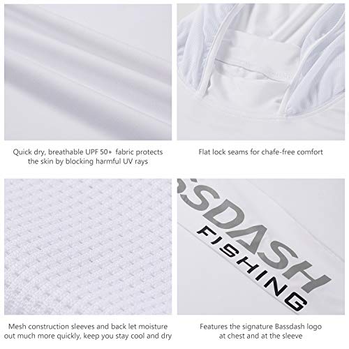 BASSDASH UPF 50+ Men’s UV Sun Protection Long Sleeve Performance Fishing Hoodie Hooded Shirts - Image 3