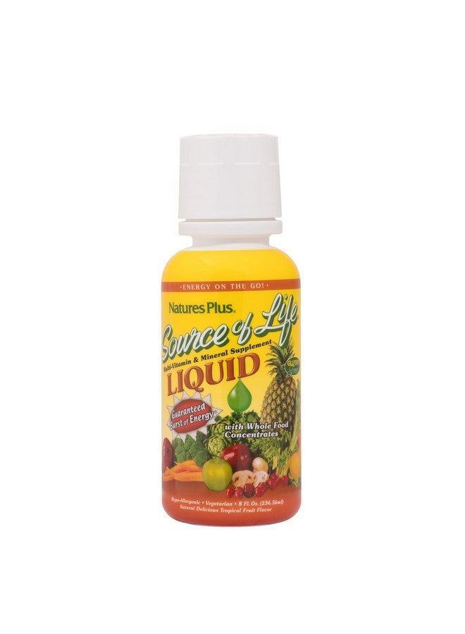 Nature's Plus Naturesplus Source Of Life Liquid 8 Fl Oz Tropical Fruit Flavor Whole Food Supplement Energy Booster Antioxidant Vegetarian Gluten Free 8 Servings - Image 2