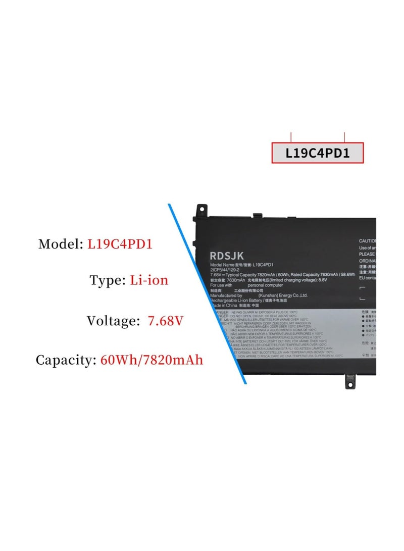 Terabyte بطارية لابتوب L19C4PD1 L19D4PD1 L19M4PD1 لجهاز Lenovo Ideapad Yoga 6-13ARE05 6-13ALC6 Yoga C640-13IML LTE Series 5B10U65274 5B10U65275 5B10W67329 5B10W67385 SB10W67395 SB10W67360 - Image 2