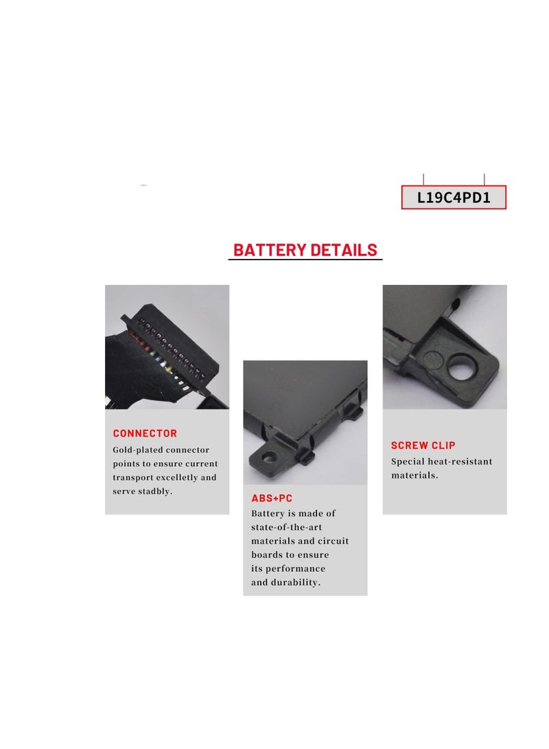 Terabyte بطارية لابتوب L19C4PD1 L19D4PD1 L19M4PD1 لجهاز Lenovo Ideapad Yoga 6-13ARE05 6-13ALC6 Yoga C640-13IML LTE Series 5B10U65274 5B10U65275 5B10W67329 5B10W67385 SB10W67395 SB10W67360 - Image 4