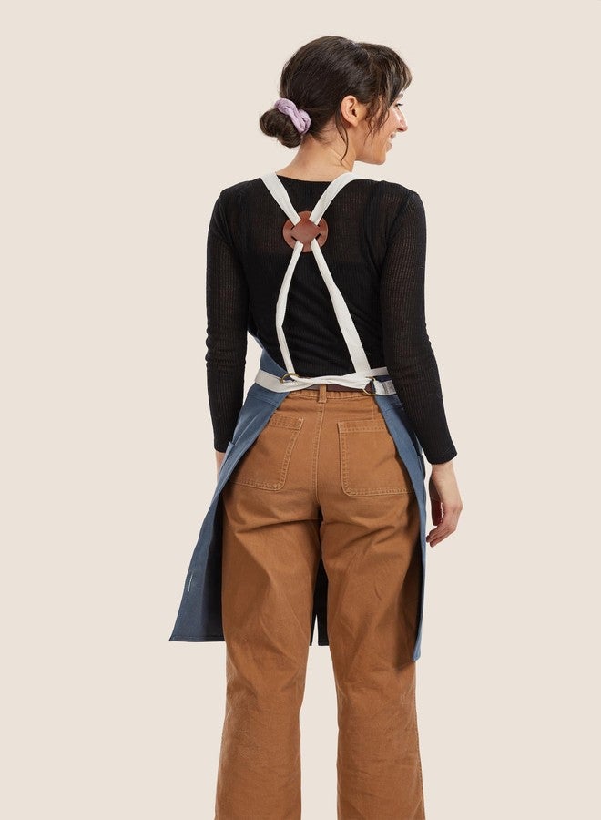 Caldo Split Leg Apron (Dark Blue) - Image 2