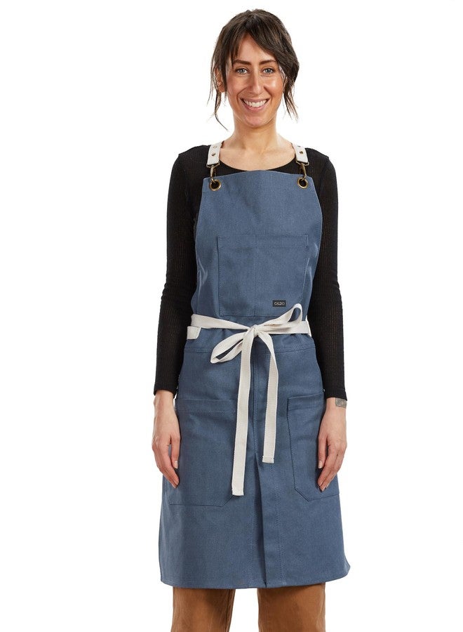 Caldo Split Leg Apron (Dark Blue) - Image 1