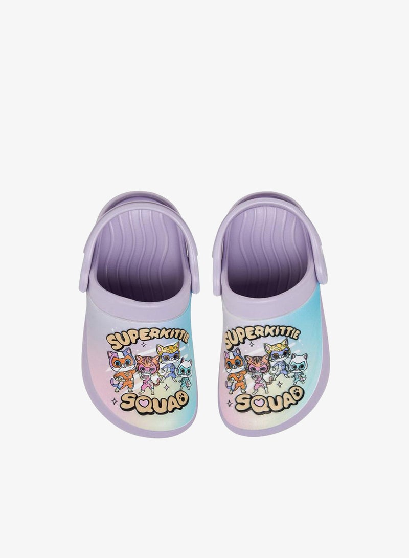 Disney Girls Superkitty Squad Print Backstrap Clogs - Image 2