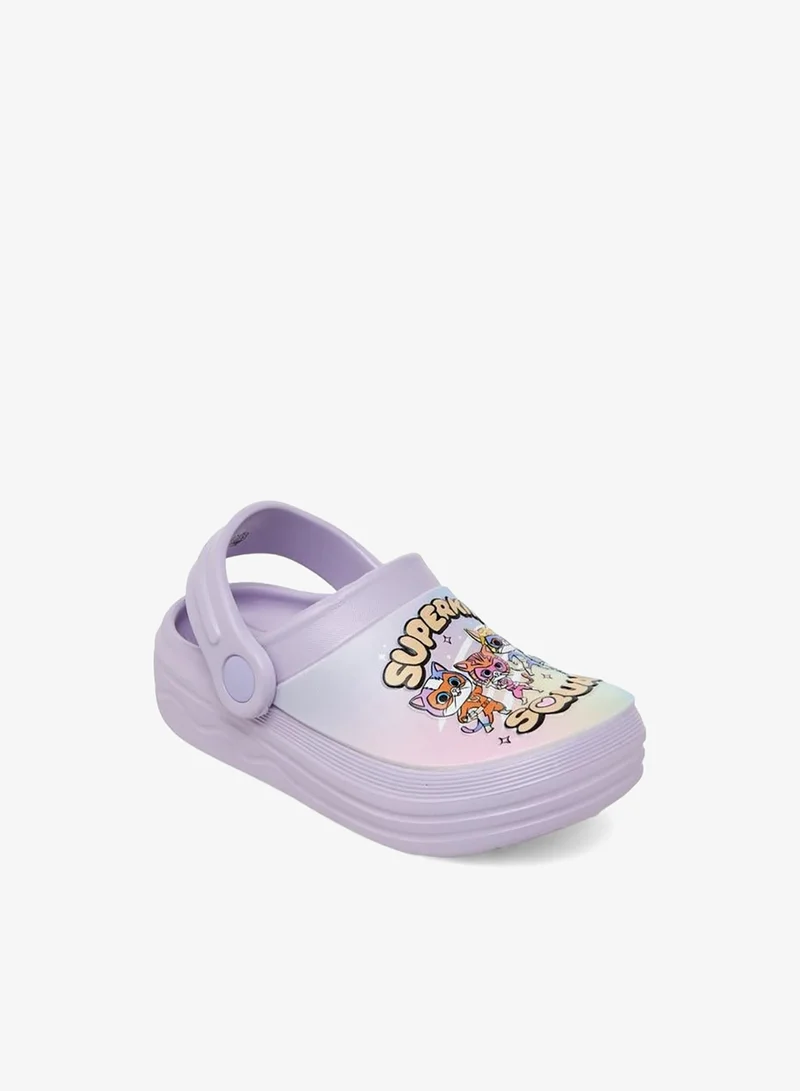 Disney Purple Girls Superkitty Squad Print Backstrap Clogs for Women | Best Price UAE