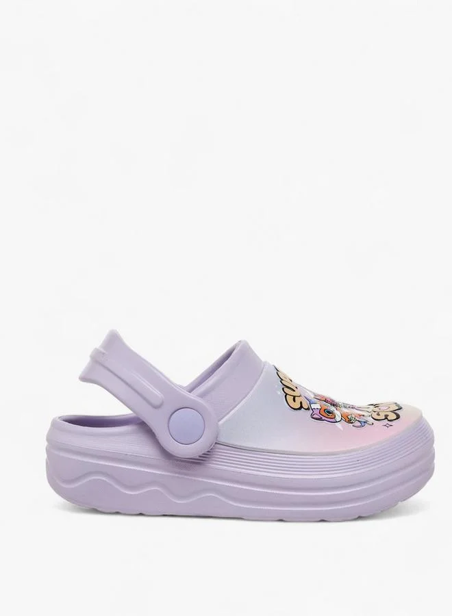 Disney Purple Disney Girls Superkitty Squad Print Backstrap Clogs for Women | Best Price UAE