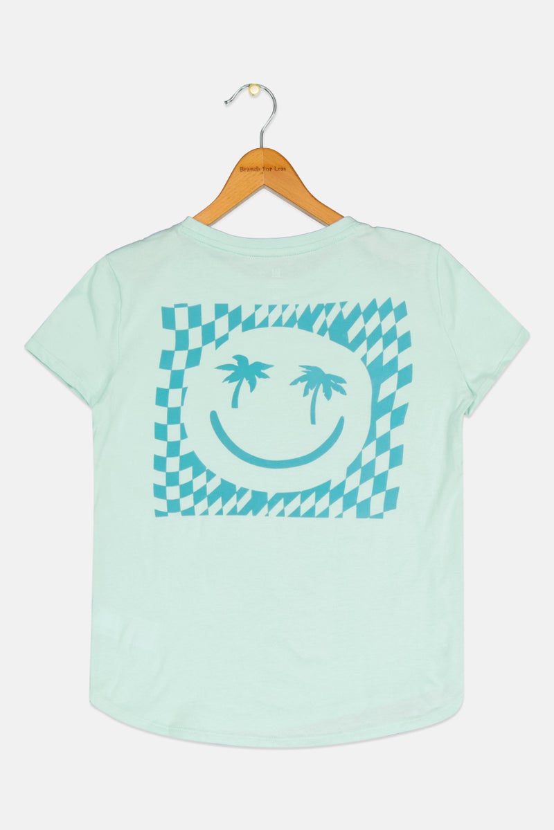 GAP Kids Girl Graphic Print Top, Mint Green - Image 2