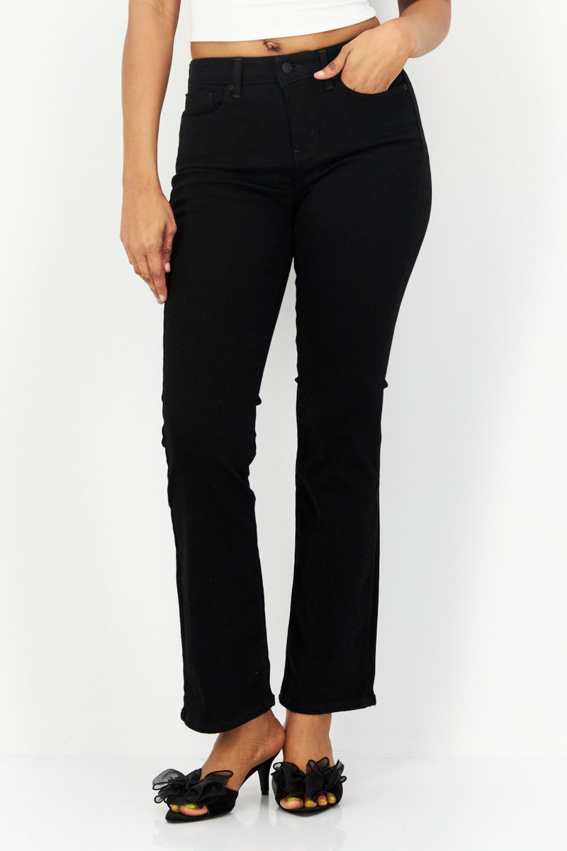 NYDJ Women Bootcut Fit Plain Chino Pant, Black - Image 1