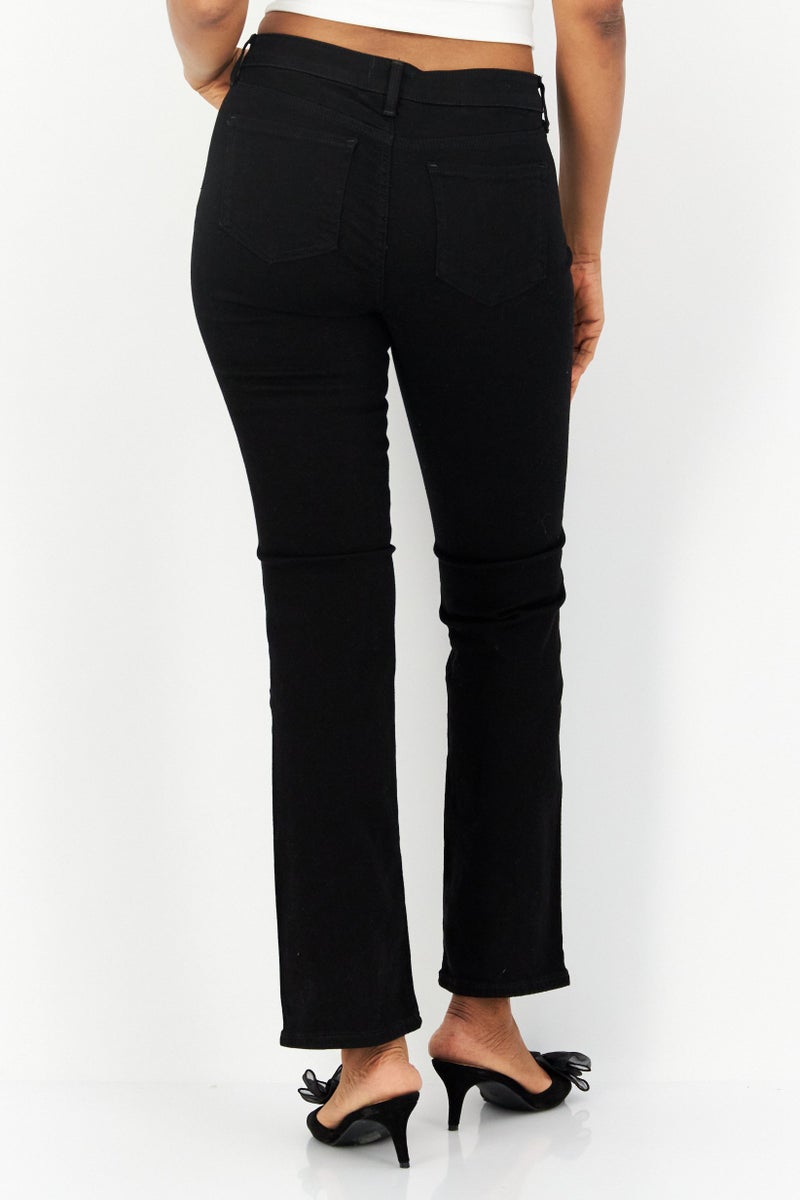 NYDJ Women Bootcut Fit Plain Chino Pant, Black - Image 2