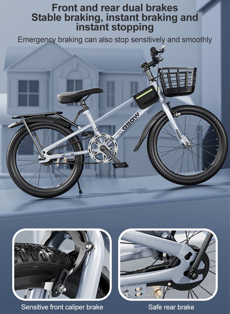 مرحبا حبيبتي أطفال الدراجة 20-24 بوصة قرص مزدوج الفرامل امتصاص امتصاص الدراجة الجبلية الابتدائية، للفتيان والفتيات - Image 2