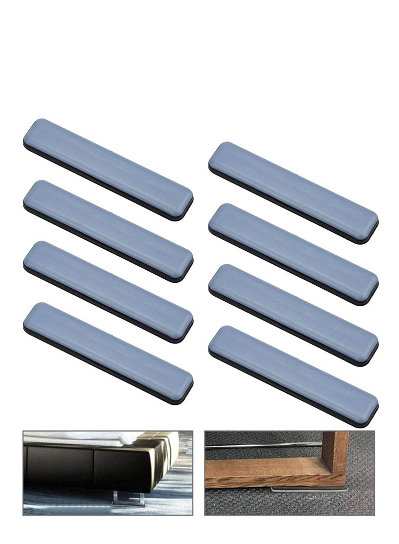 Furniture Sliders for Carpet, 8 Pack Self-Stick Rectangle Furniture Glides, Adhesive Reusable Table Desk Chair Furniture Movers Sliders, Furniture Moving Pads for Tiled Hardwood Floors (3.9x1inch) - Image 1