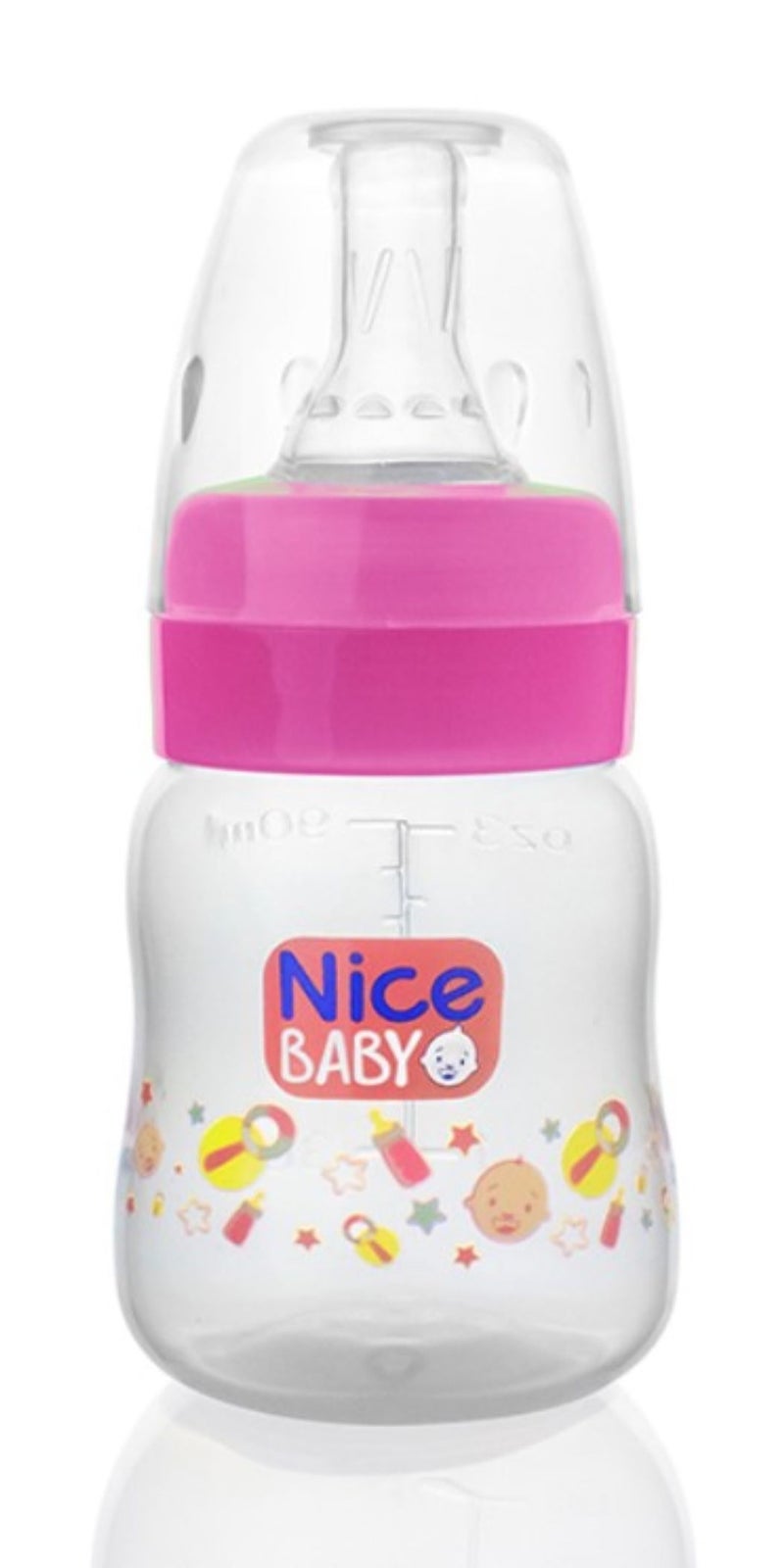 نايس بيبي ببرونة نايس بيبى بدون يد 90 ml - روز- متعددة الاشكال - Image 1