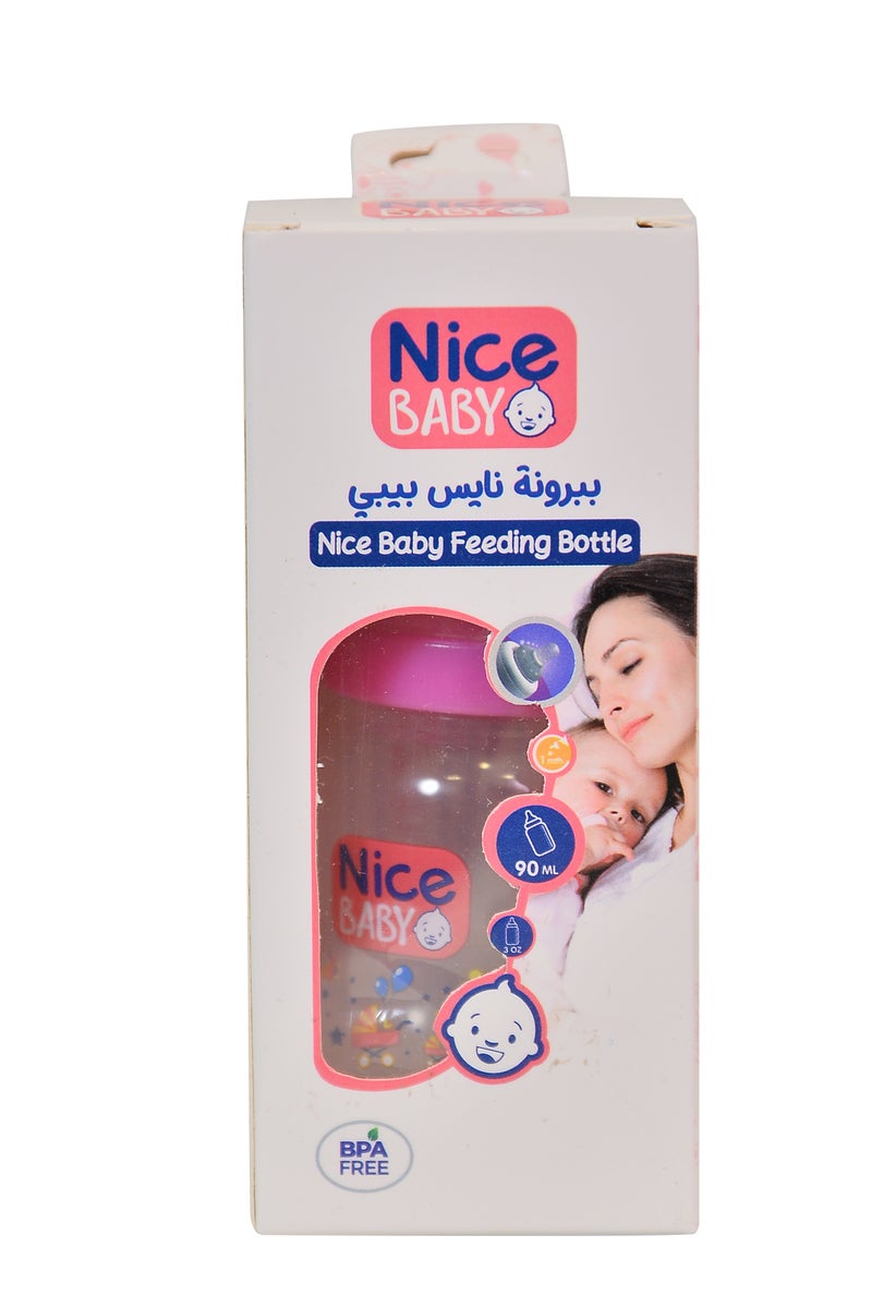 نايس بيبي ببرونة نايس بيبى بدون يد 90 ml - روز- متعددة الاشكال - Image 2