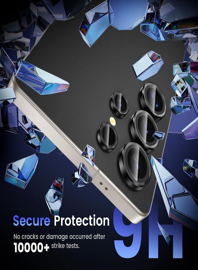Tensea (3+2PCS Compatible with Samsung Galaxy S25 Ultra Camera Lens Protector, 9H Tempered Glass Camera Cover Screen Protector Metal Individual Ring [Installation Tray][Case Friendly] - Image 5