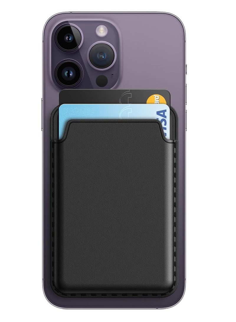 MIGOFAST Magnetic Wallet Compatible with Mag Safe for iPhone 15 14 13 12 Series PU Phone Card Holder Store 1 or 2 Cards - Image 1