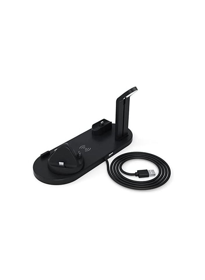general Multi-Function Charging Stand Compatible with iPhone, Android Micro USB  Type-C Phone Wireless 3 in 1 Rotatable Charging Dock - Image 2