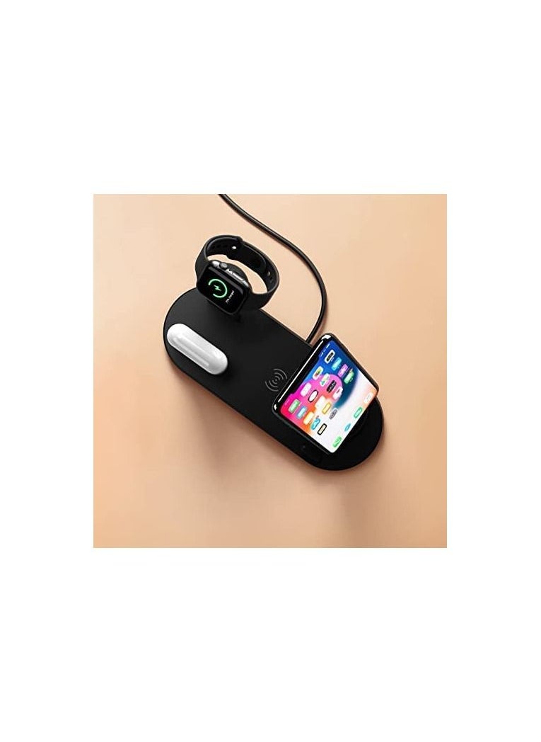 general Multi-Function Charging Stand Compatible with iPhone, Android Micro USB  Type-C Phone Wireless 3 in 1 Rotatable Charging Dock - Image 5