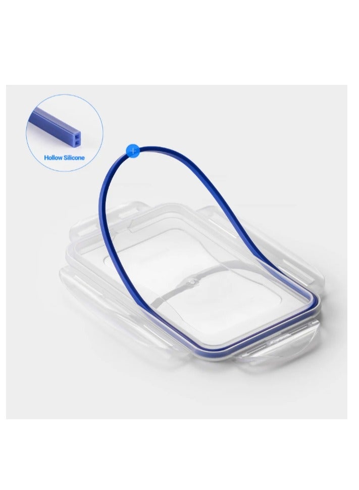 LocknLock لوك إن لوك 850 مل حاوية طعام مستطيلة محكمة الإغلاق - خالية من BPA، آمنة في الميكروويف، الفريزر، وغسالة الصحون، عبوة من 3 - Image 2