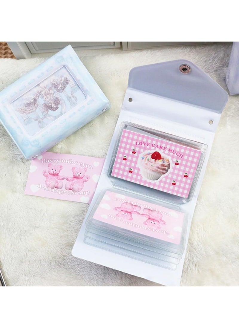 SYOSI Kpop Binder Photocard Album 2 Packs Portable Kpop Binder Photocard Album with Beaded Chain Kpop Photocard Album Kpop Photocard Binder Kpop Photocard Book Kpop Photocard Organizer for Kpop Collectors - Image 3