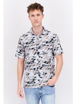 Swiss Alps Men Regular Fit Short Sleeve Camouflage Polo Shirt, Grey Combo  - Image 1