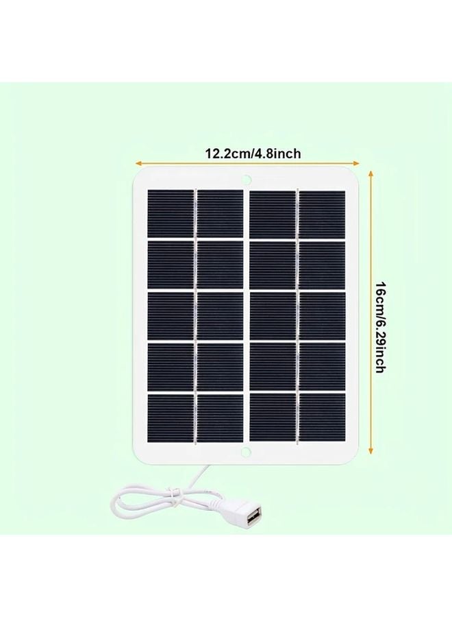 3W Solar Panel USB Portable Charger For Camping Hiking Travel Smartphones Tablets - Image 4