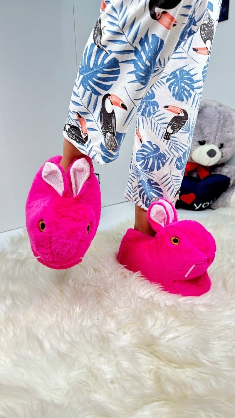 Nstil Women's Panduf Rabbit Figured Plush Home Boots Patterned Flat Sole Comfortable Lightweight 359 - Image 3
