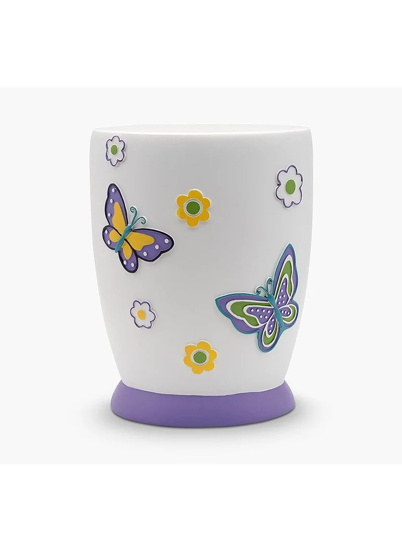 2XL Home Butterfly Waste Bin 18.7x18.7x24cm Multicolour