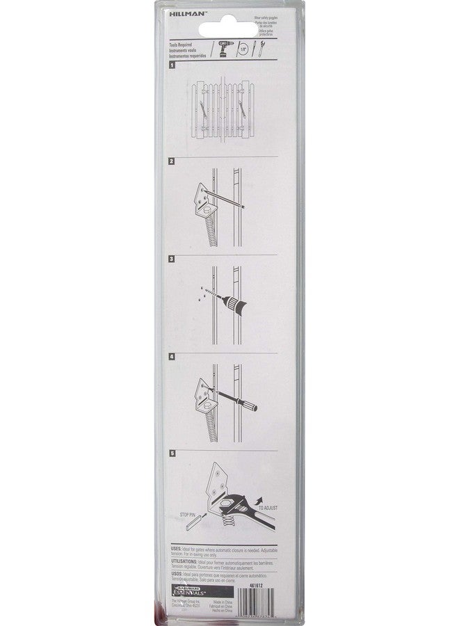 HARDWARE ESSENTIALS Hardware Essentials 851838 Stainless Steel Self-Closing Gate Spring, Adjustable Tension,  - Image 2