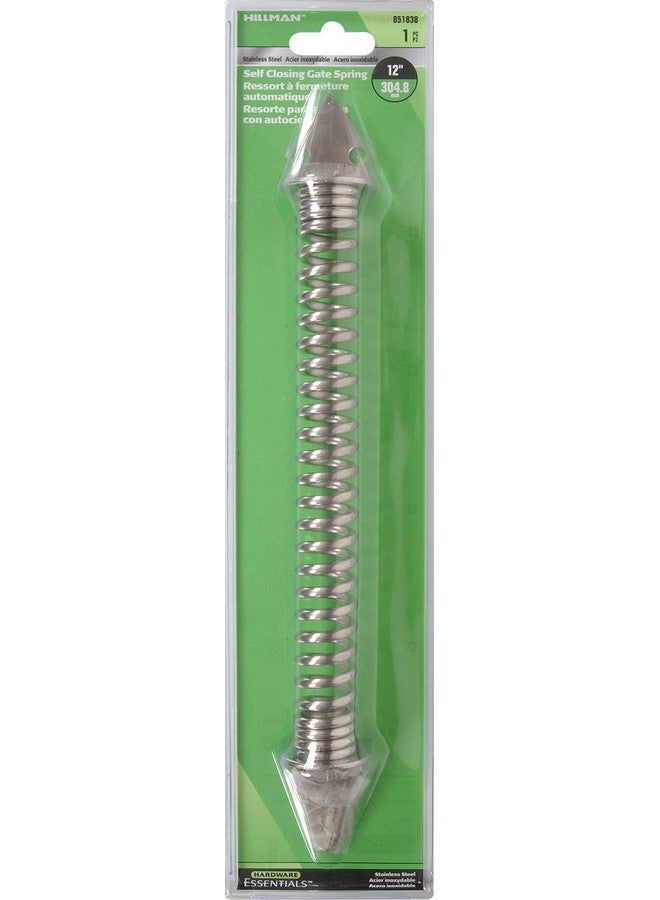 HARDWARE ESSENTIALS Hardware Essentials 851838 Stainless Steel Self-Closing Gate Spring, Adjustable Tension,  - Image 1