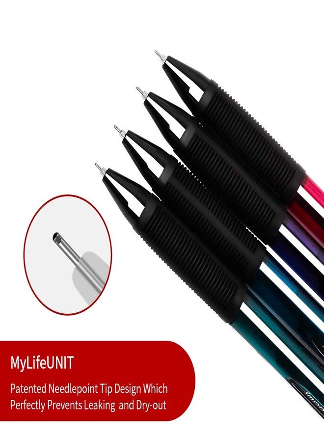 MyLifeUNIT Gel Pens, Black Fine Point Gel Pen for Super Smooth Writing, 0.5mm Retractable Pens with Quick-Drying Ink, Innovated Tip Tech (24 Pack) - Image 2