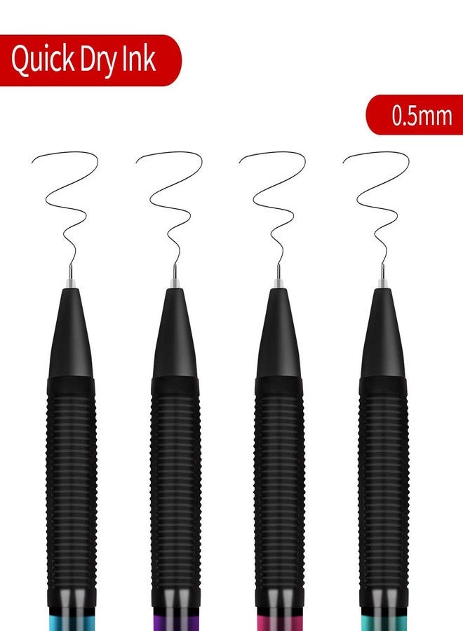 MyLifeUNIT Gel Pens, Black Fine Point Gel Pen for Super Smooth Writing, 0.5mm Retractable Pens with Quick-Drying Ink, Innovated Tip Tech (24 Pack) - Image 3